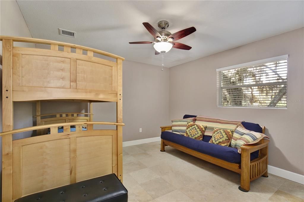 Third bedroom with bunkbeds and futon