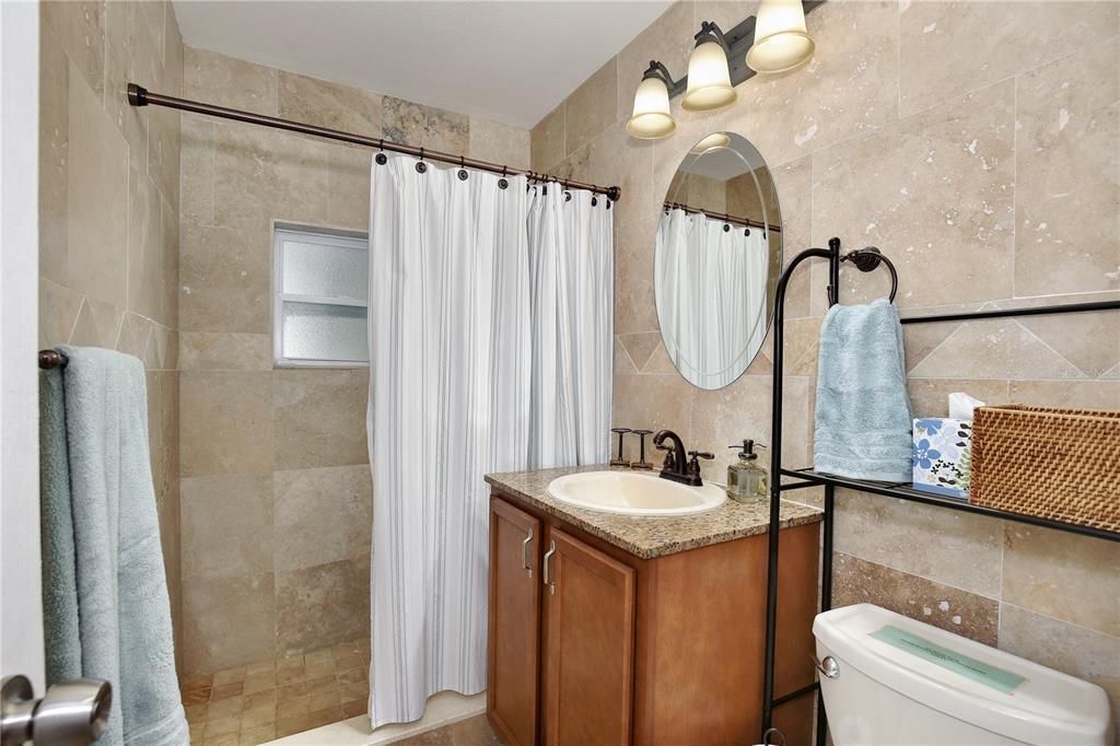 Full Bathroom with walk in shower