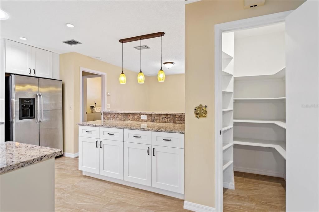 Kitchen and walk in pantry