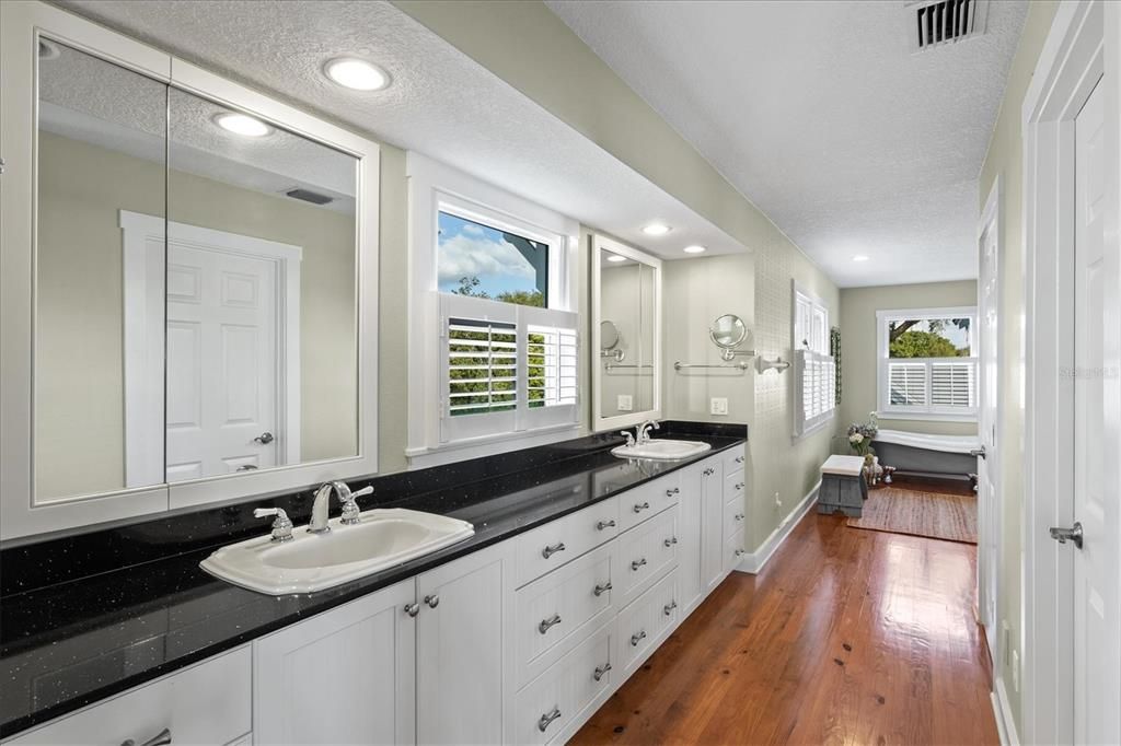 Owner's suite bath is natural light filled