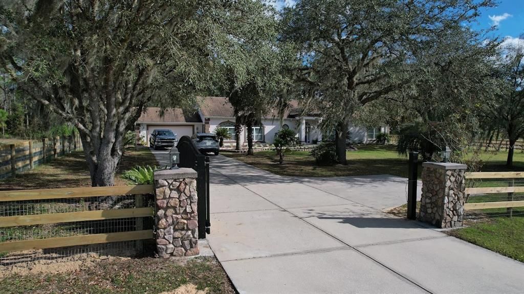 Manual gate at entrance