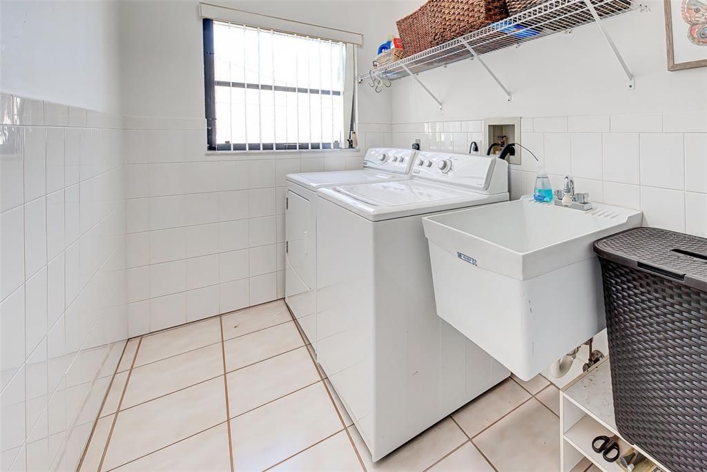 Inside laundry with sink