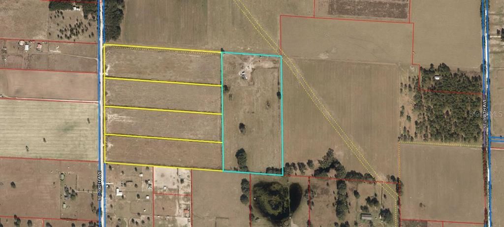 20 acres highlighted in blue.