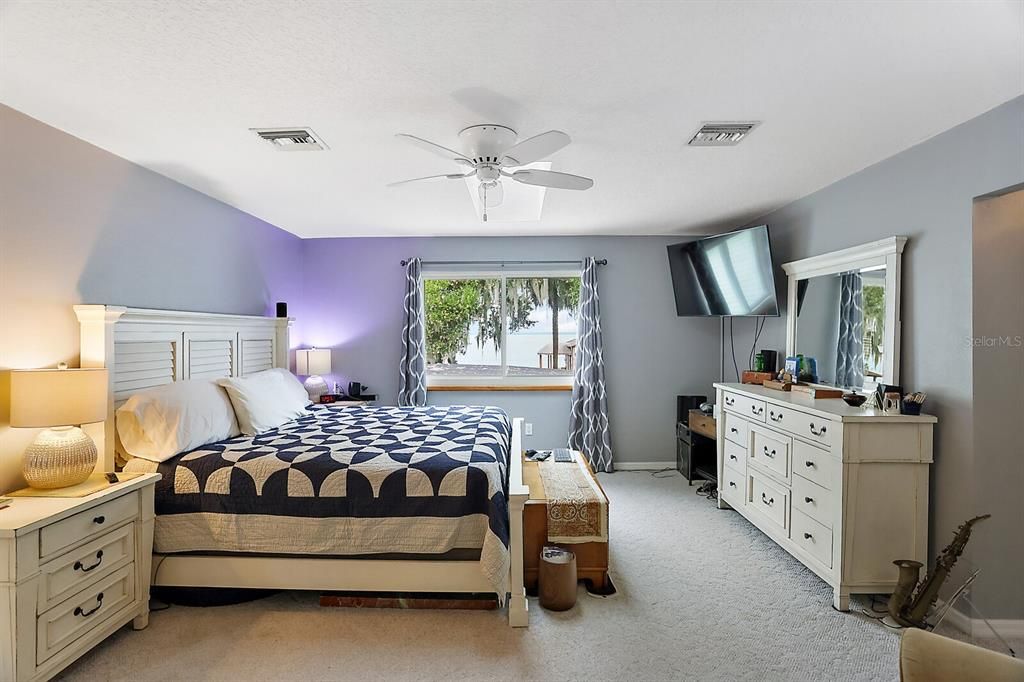 Upstairs Master Suite with Lake Views.