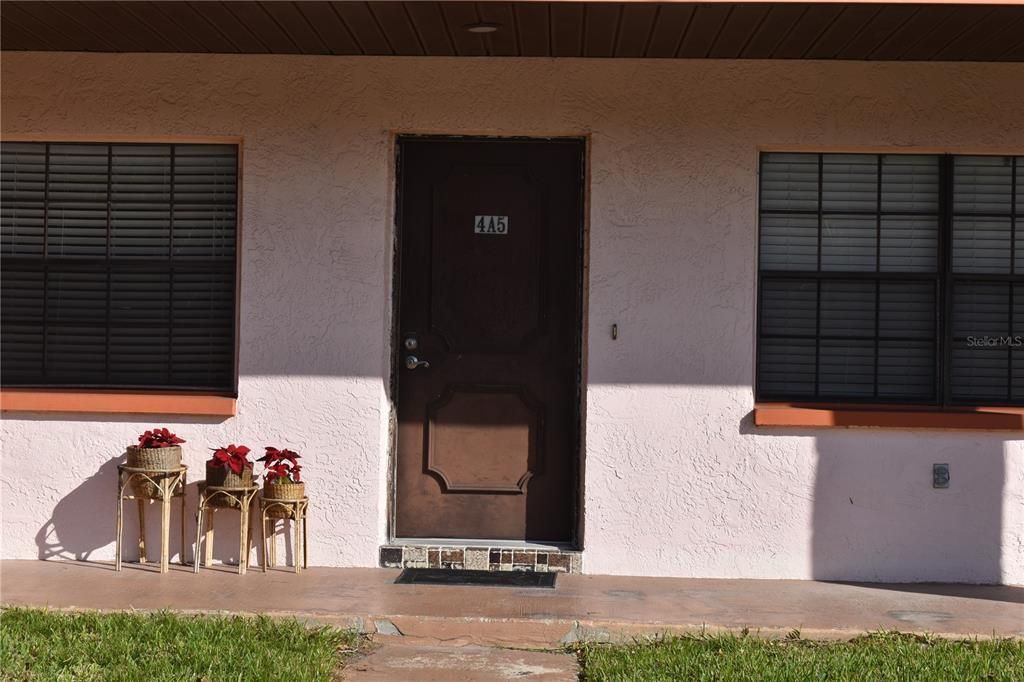 Front of condominium, ground floor