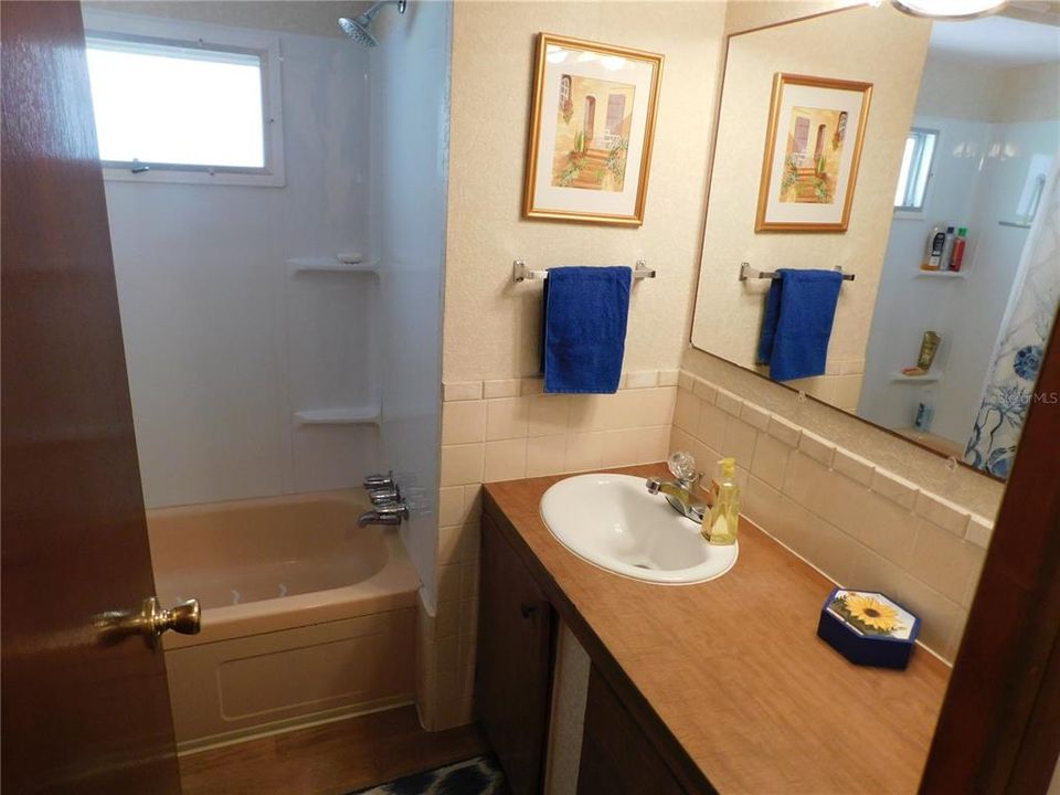 Bathroom #2 has tub/shower combo.