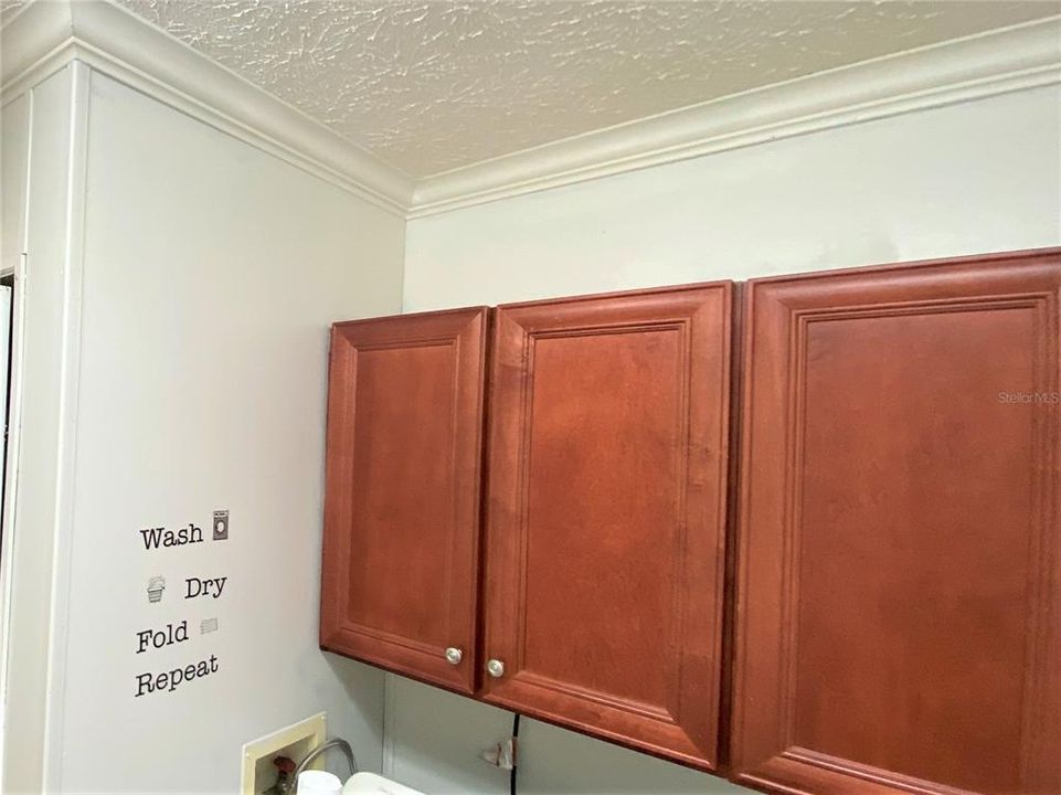 Cabinets in laundry room