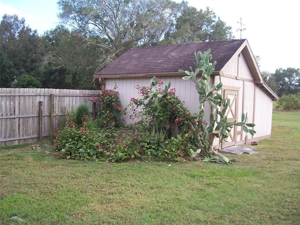 Garden tool shed.