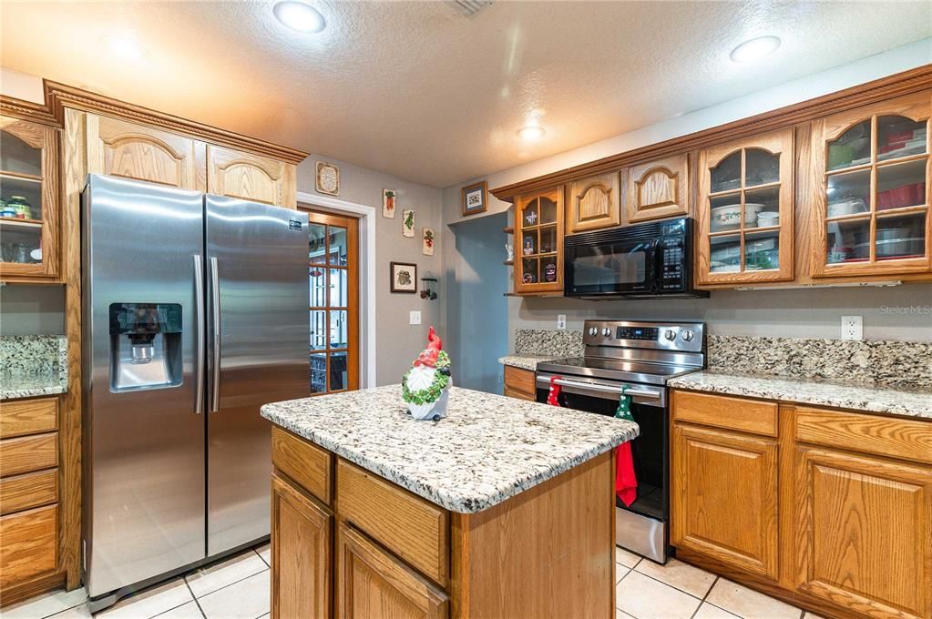 Kitchen with view of Dining room/office