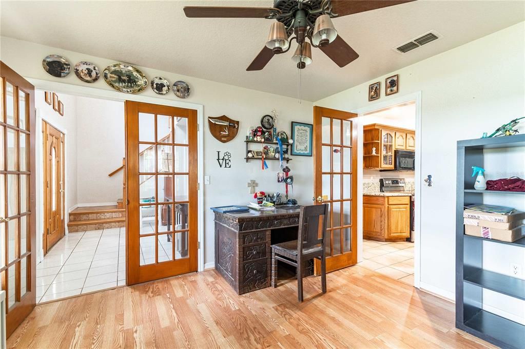 Dining room/office view of Entryway