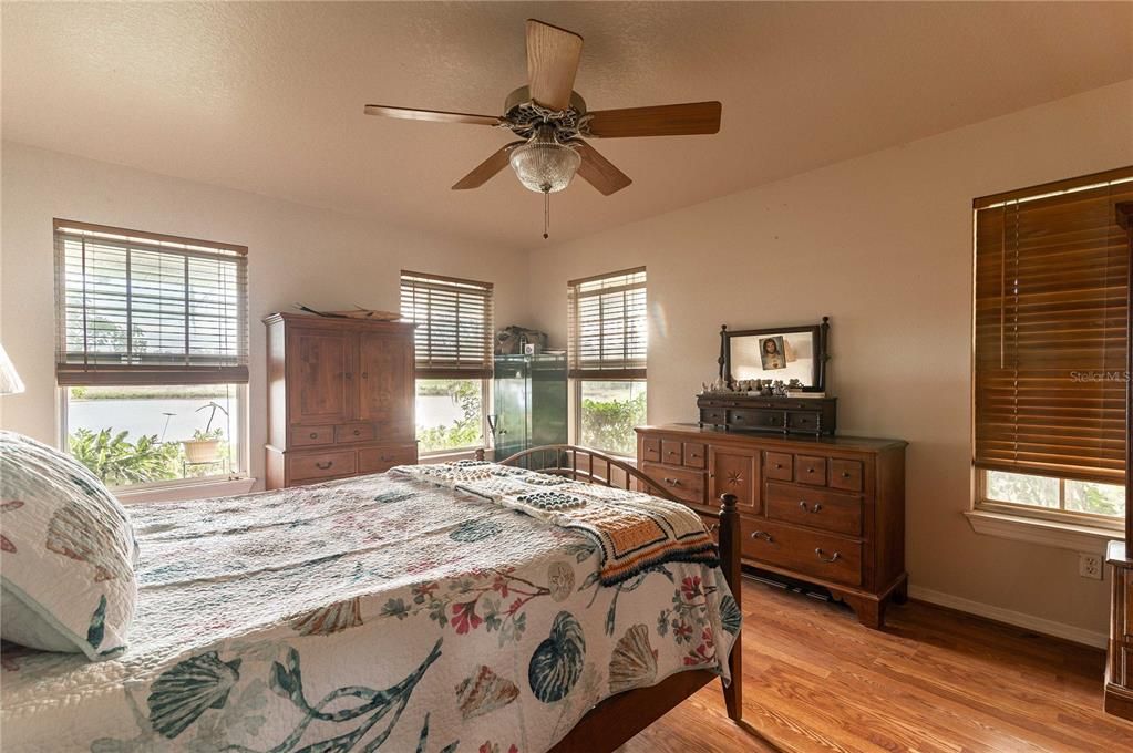 Primary bedroom with view of Lake