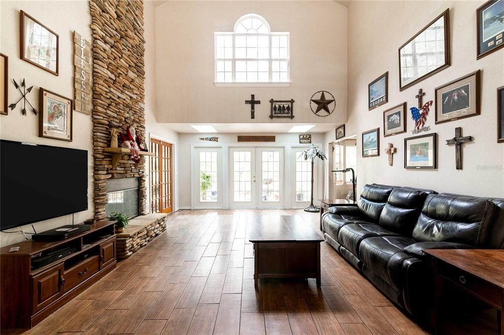 Living Room with view of Back deck