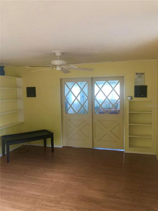 Sunroom Private closed with Barn Doors