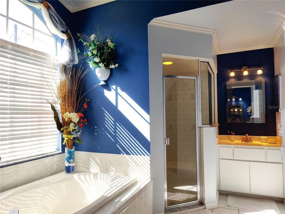 yes, it is a beautiful spacious master bathroom