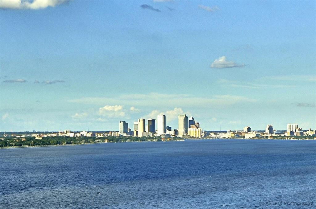 VIEWS FROM BAYSHORE TO DOWNTOWN TAMPA