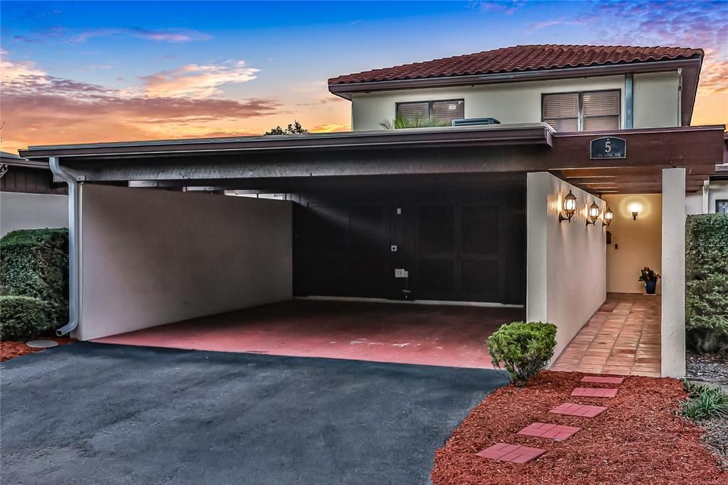 Two car carport/Front Entrance way