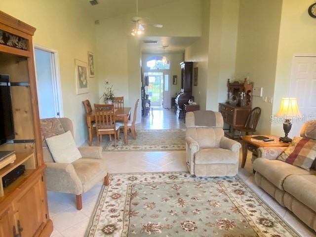 Living Room looking toward dining room and entrance hall