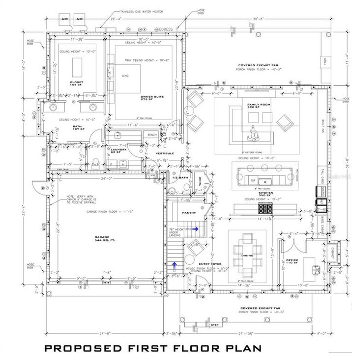 Proposed 1st floor plan