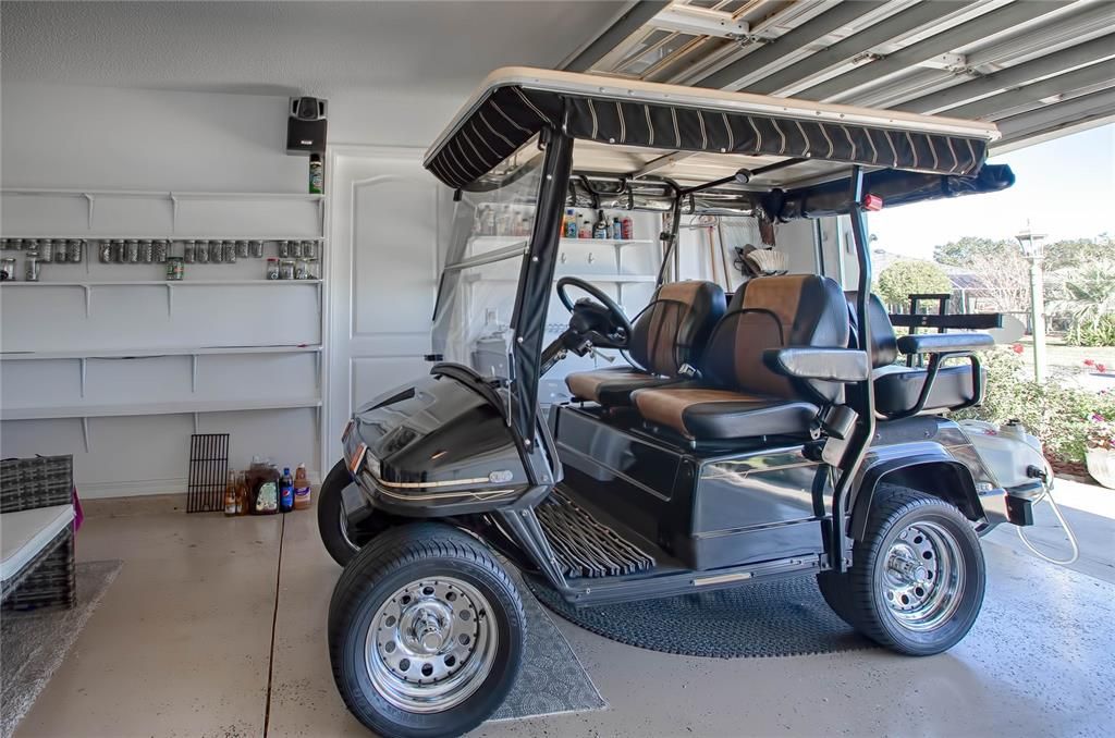Every home should have a golf cart in The Villages, this one is included.