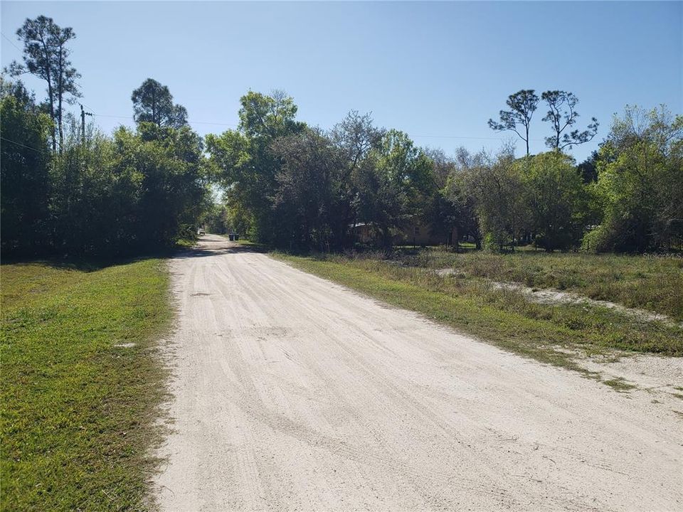 Looking south down Shirley Lane