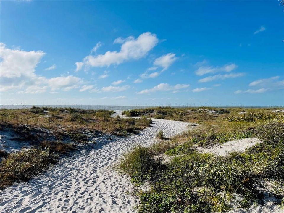 Sandy path to Clearwater Beach and Gulf 150 feet from property