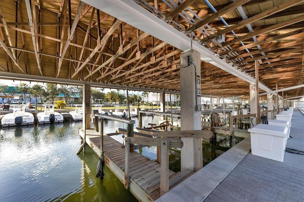 Mainland dock at Seagull Moorings