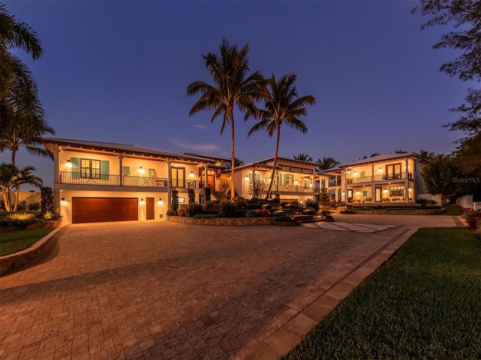Custom built Casey Key estate situated on over an acre directly on Blackburn Bay.