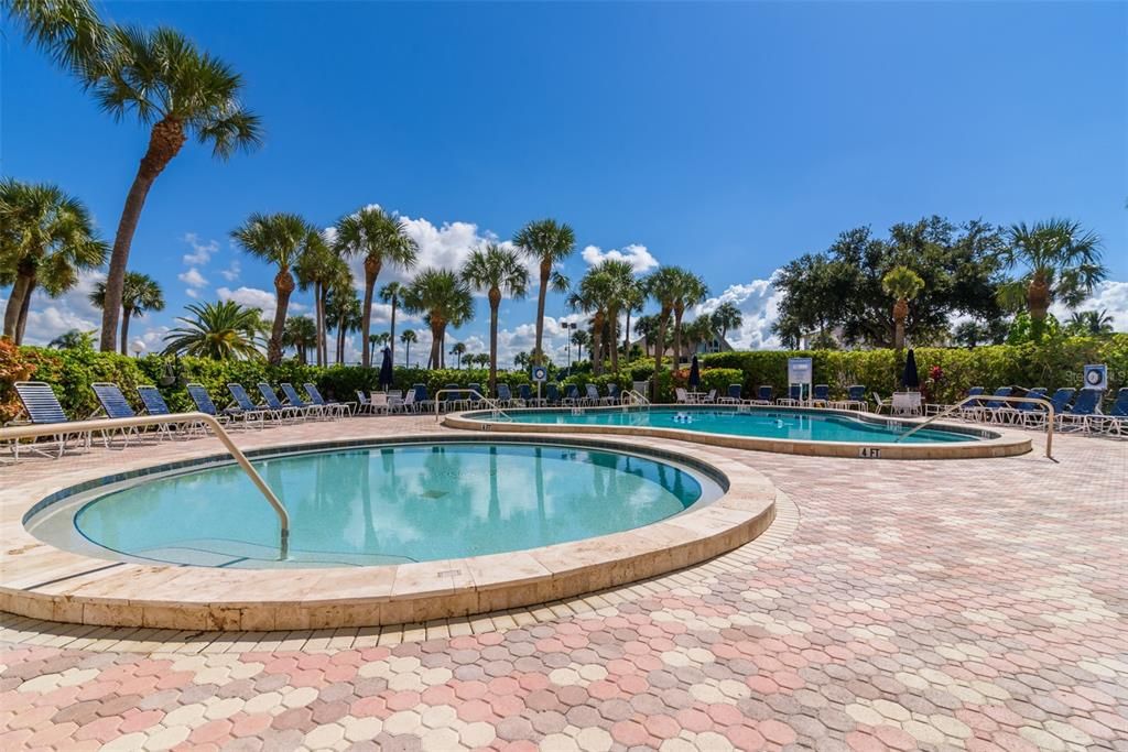 Kiddy and adult pool area.