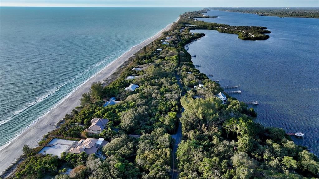 Aerial View of the property and Manasota Key Island.