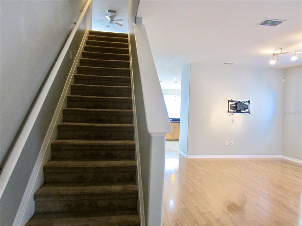 a stair to the 2nd floor