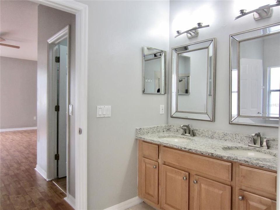 vanity in master bathroom