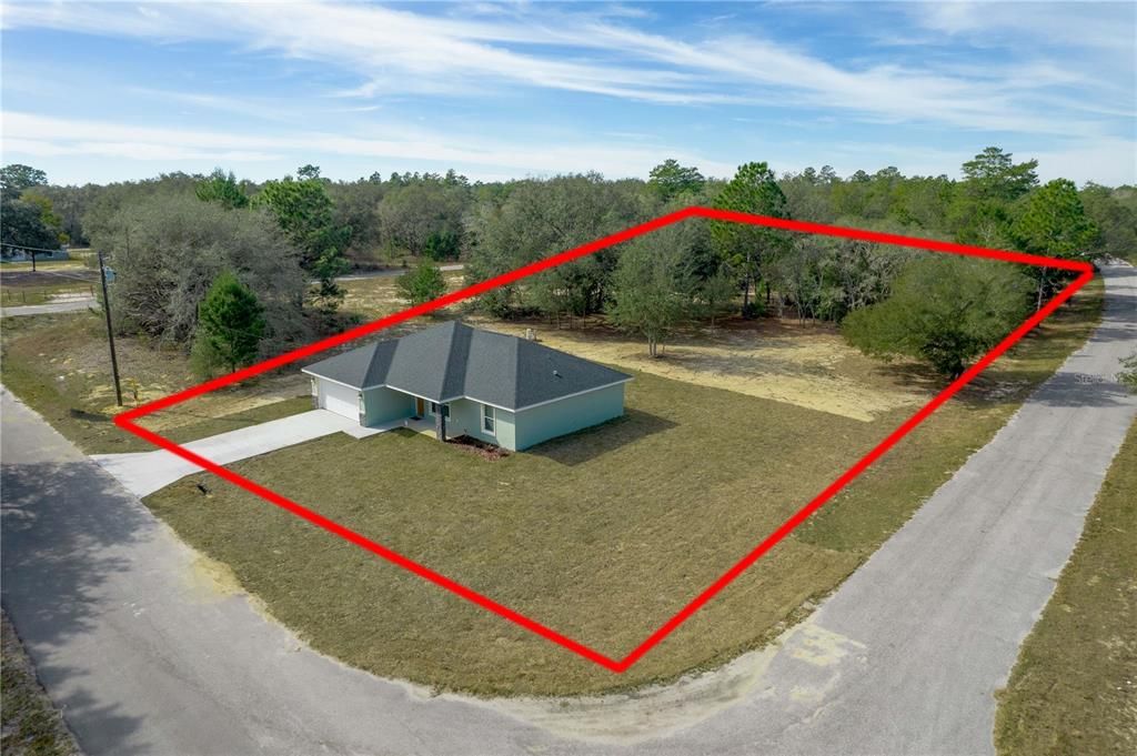 Oversized Homesite Outlined