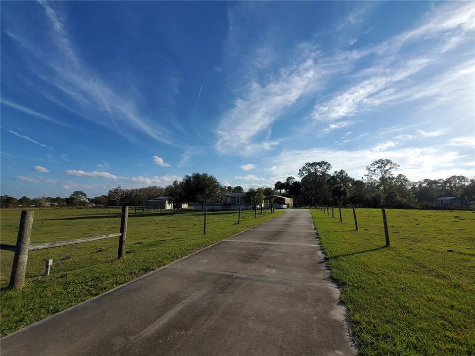 Front view as you turn into your driveway.