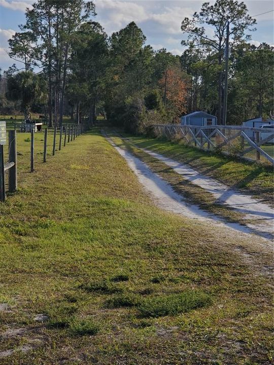 Easement at side of property.