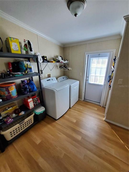 Back door out of laundry room just off of Kitchen