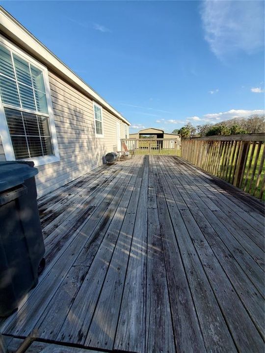 Huge back deck