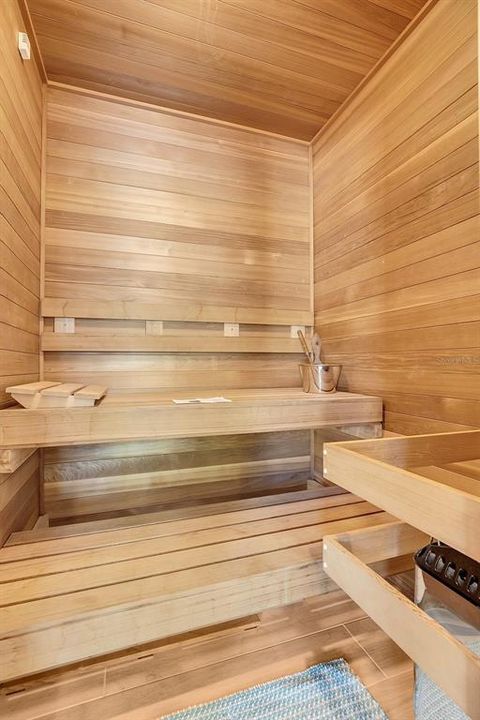 Dry Sauna in Gym.