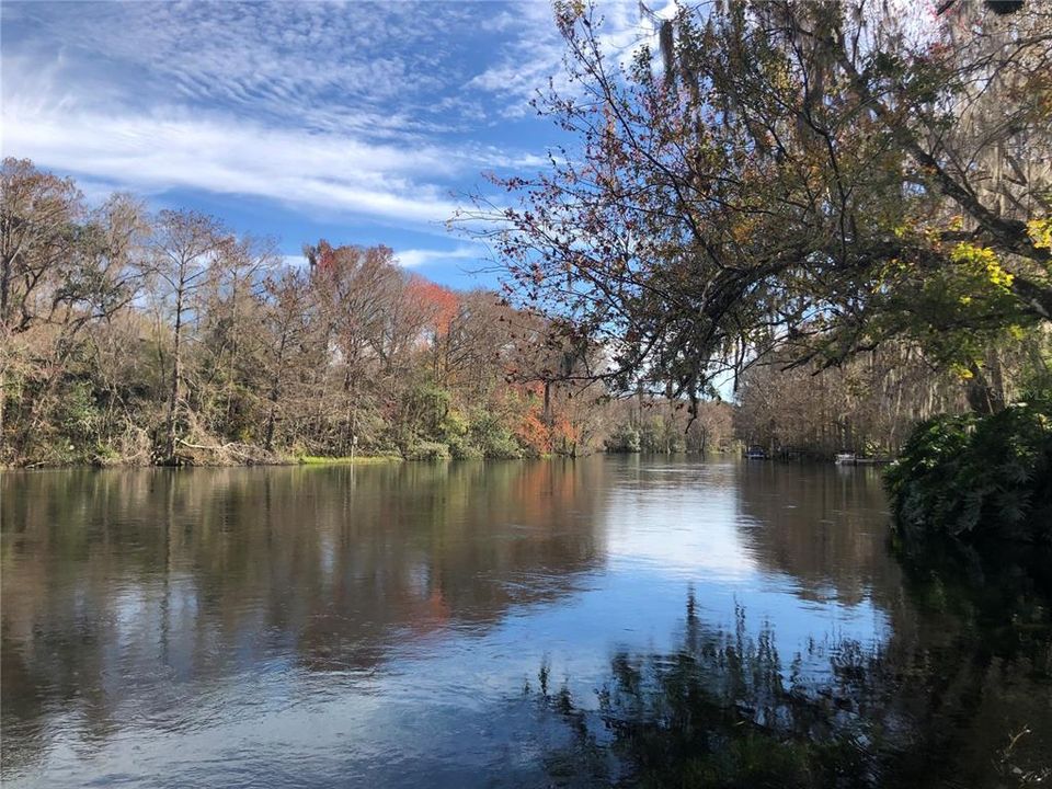 CRYSTAL CLEAR RAINBOW RIVER LOOKING FROM DOCK TO SOUTH