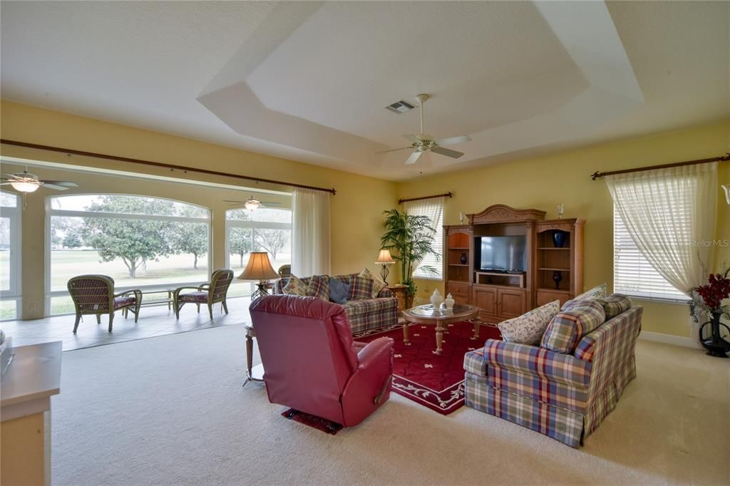 Living Room and View to Golf Course