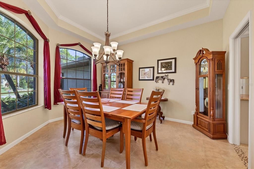 dining room - pocket door to the right leads directly into kitchen