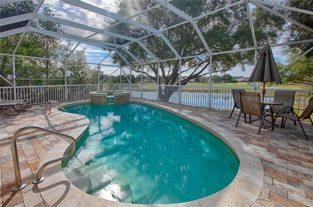 Pool/Spa area over looking your golf course and water view