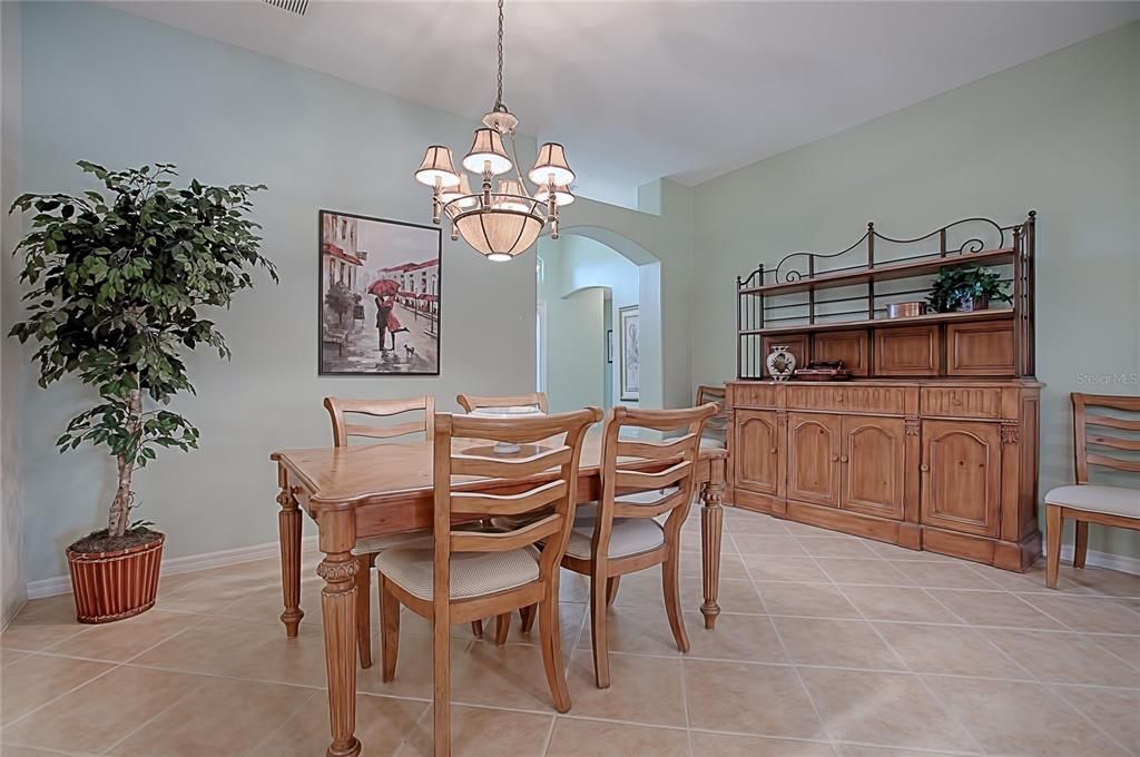 Formal dining room, upgraded lighting