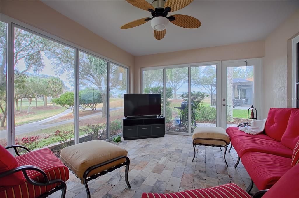 stretched glassed in lanai great outdoor area for entertaining