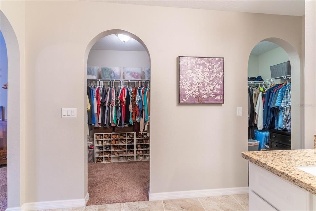 MASTER BATH WITH HIS AND HER CLOSETS