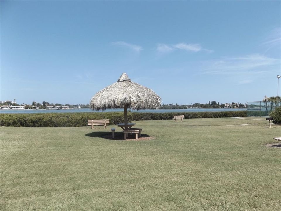 Tiki table overlooking Intracoastal Waterway