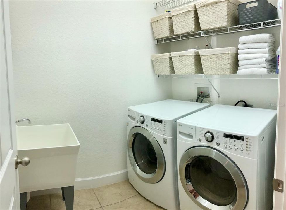 Inside Laundry with sink