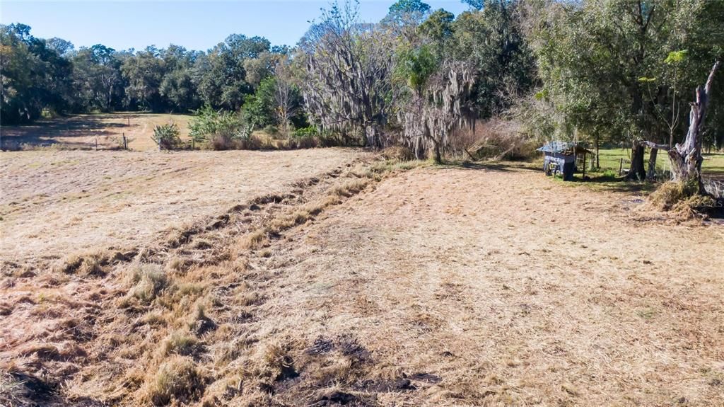 A small creek runs through the property and it has a feeding station.