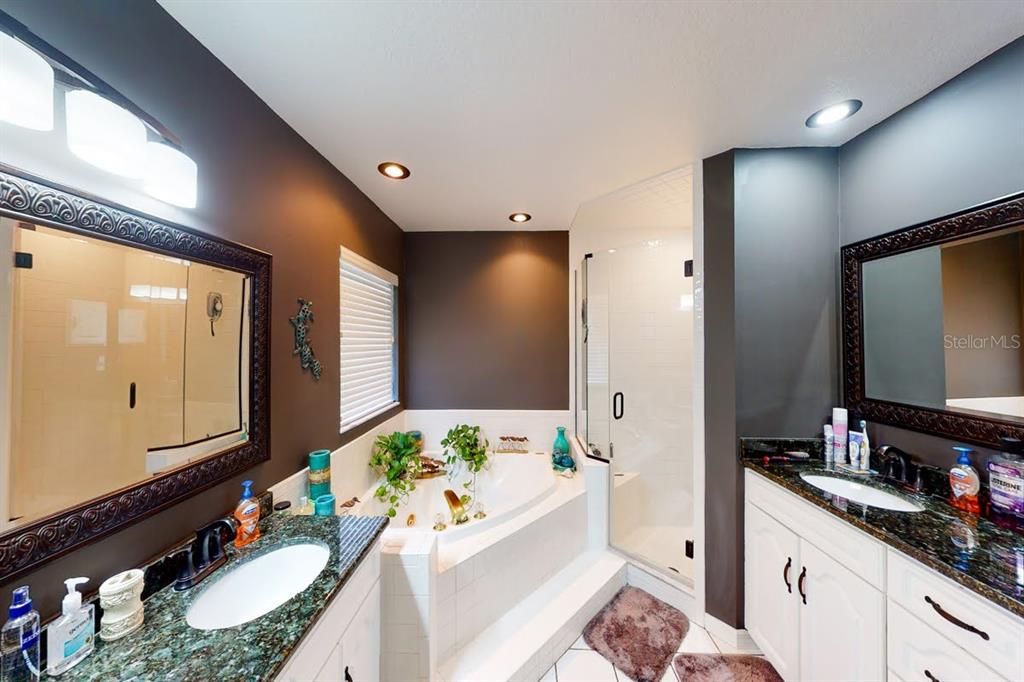 Master Bath with Double Vanities