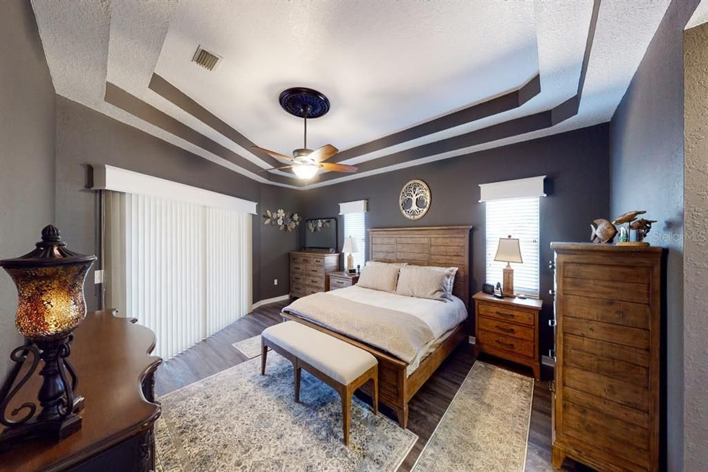 Master Bedroom with Double Tray Ceiling