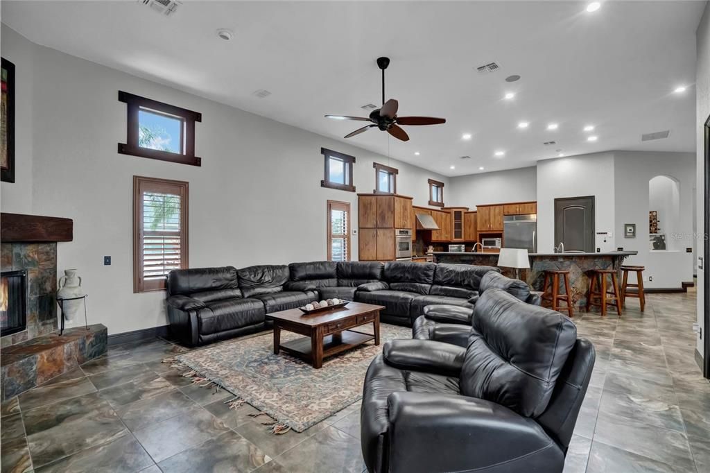 Open Concept with volume ceilings